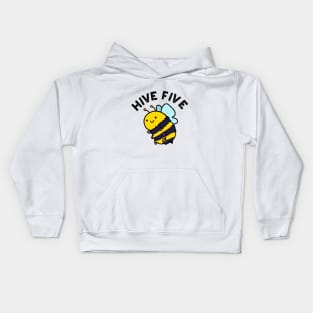 Hive Five Cute High Five Bee PUn Kids Hoodie